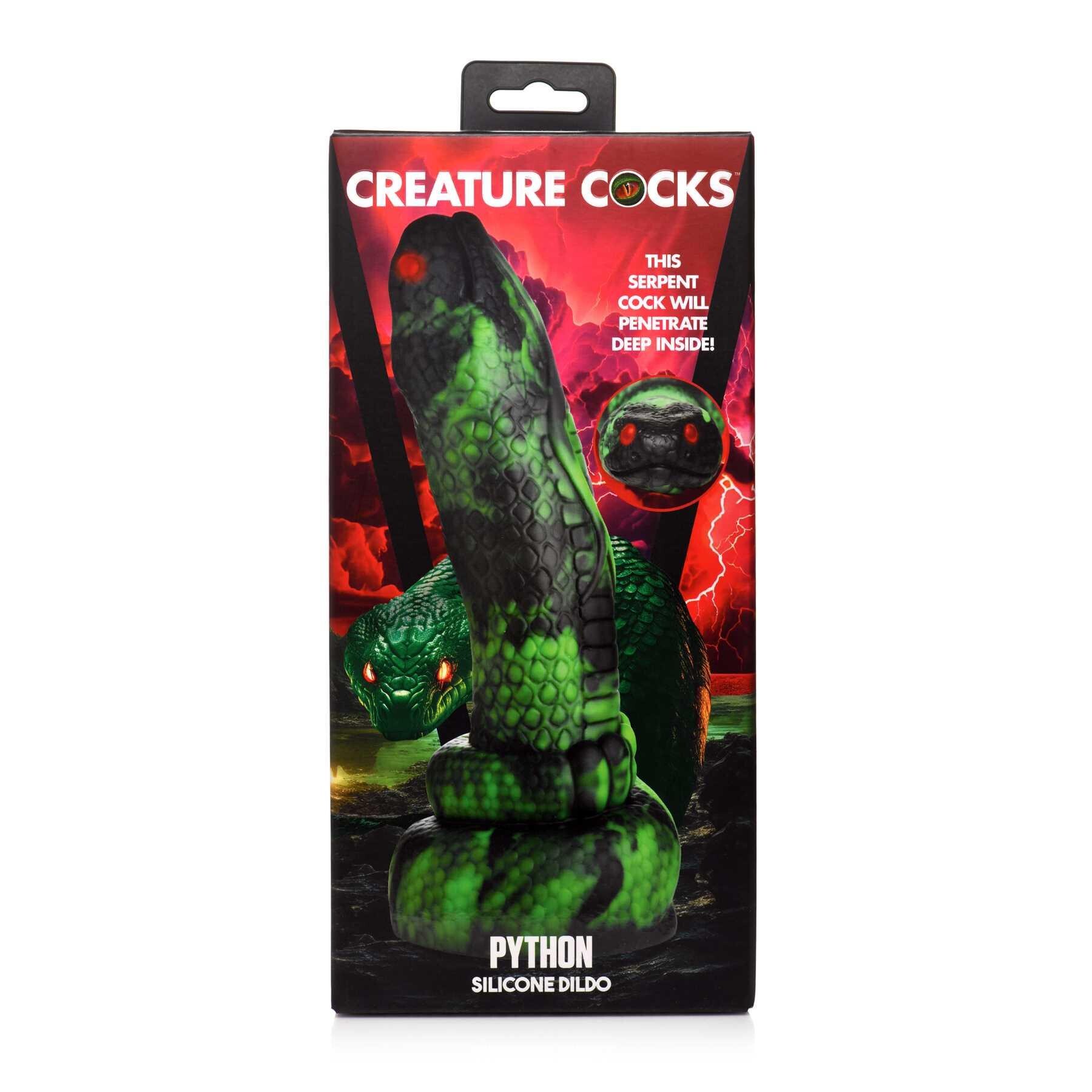 CREATURE COCKS PYTHON SILICONE DILDO box