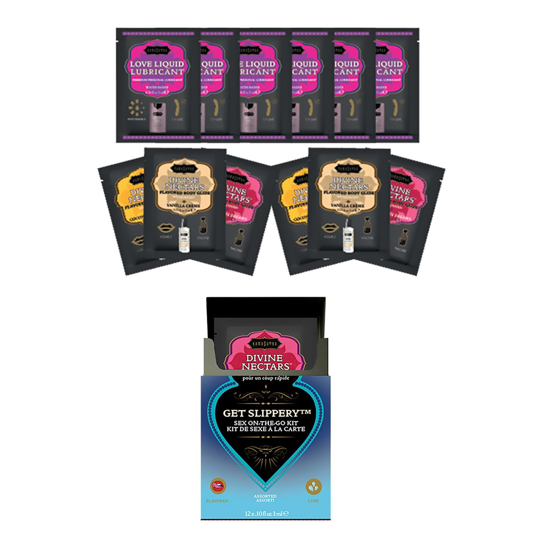 Kama Sutra GET SLIPPERY Sex-To-Go Kit