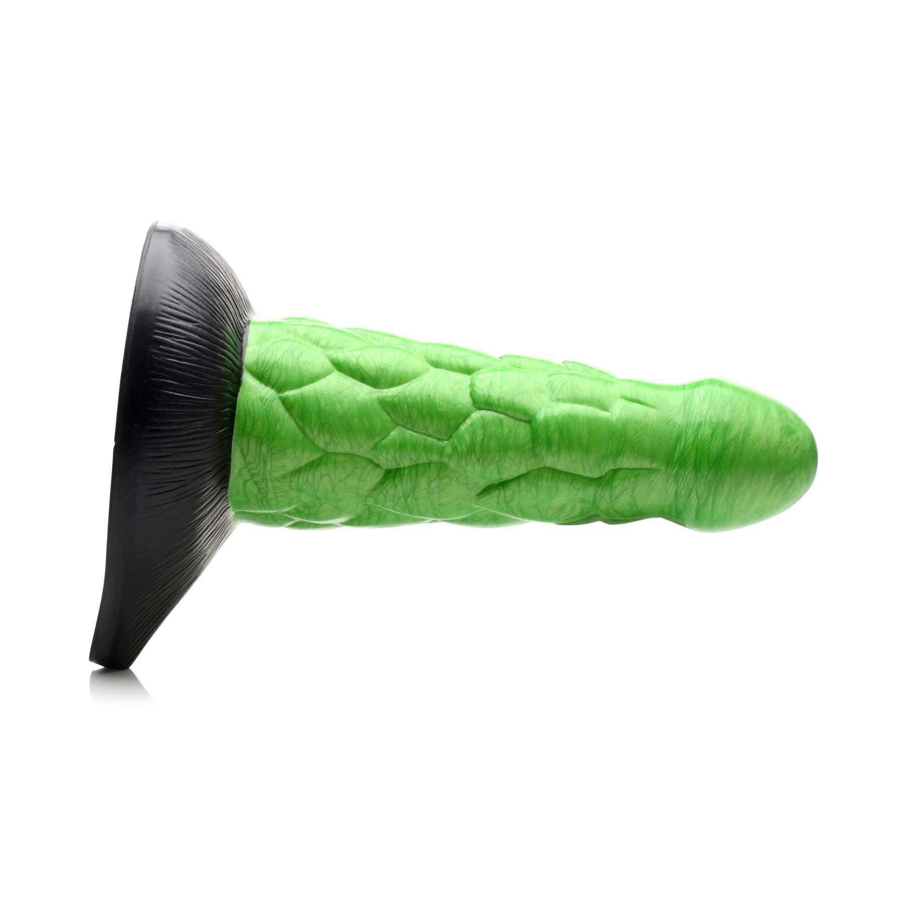 Creaturecocks Radioactive Reptile Thick Scaly Silicone Dildo side view