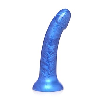 7 Inch Metallic Silicone Dildo blue
