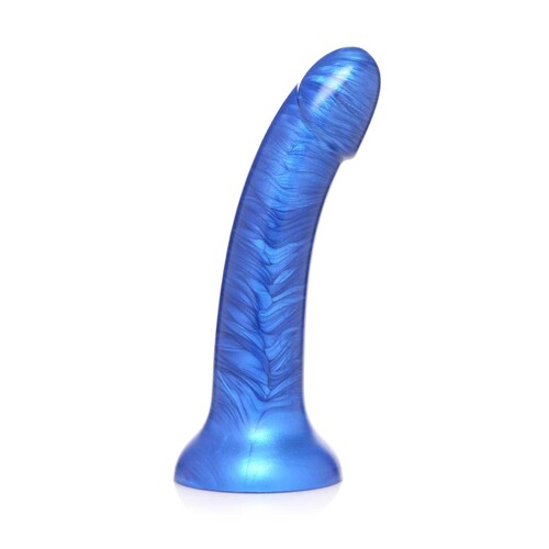 7 Inch Metallic Silicone Dildo blue