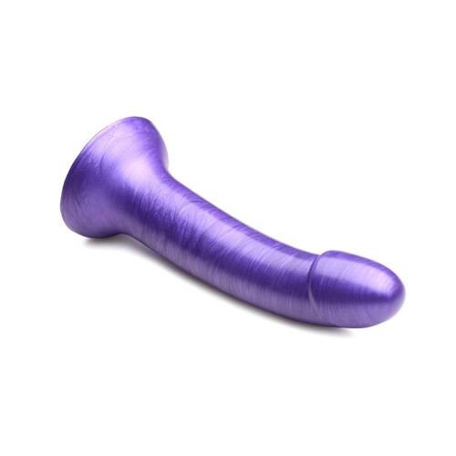 7 Inch Metallic Silicone Dildo purple