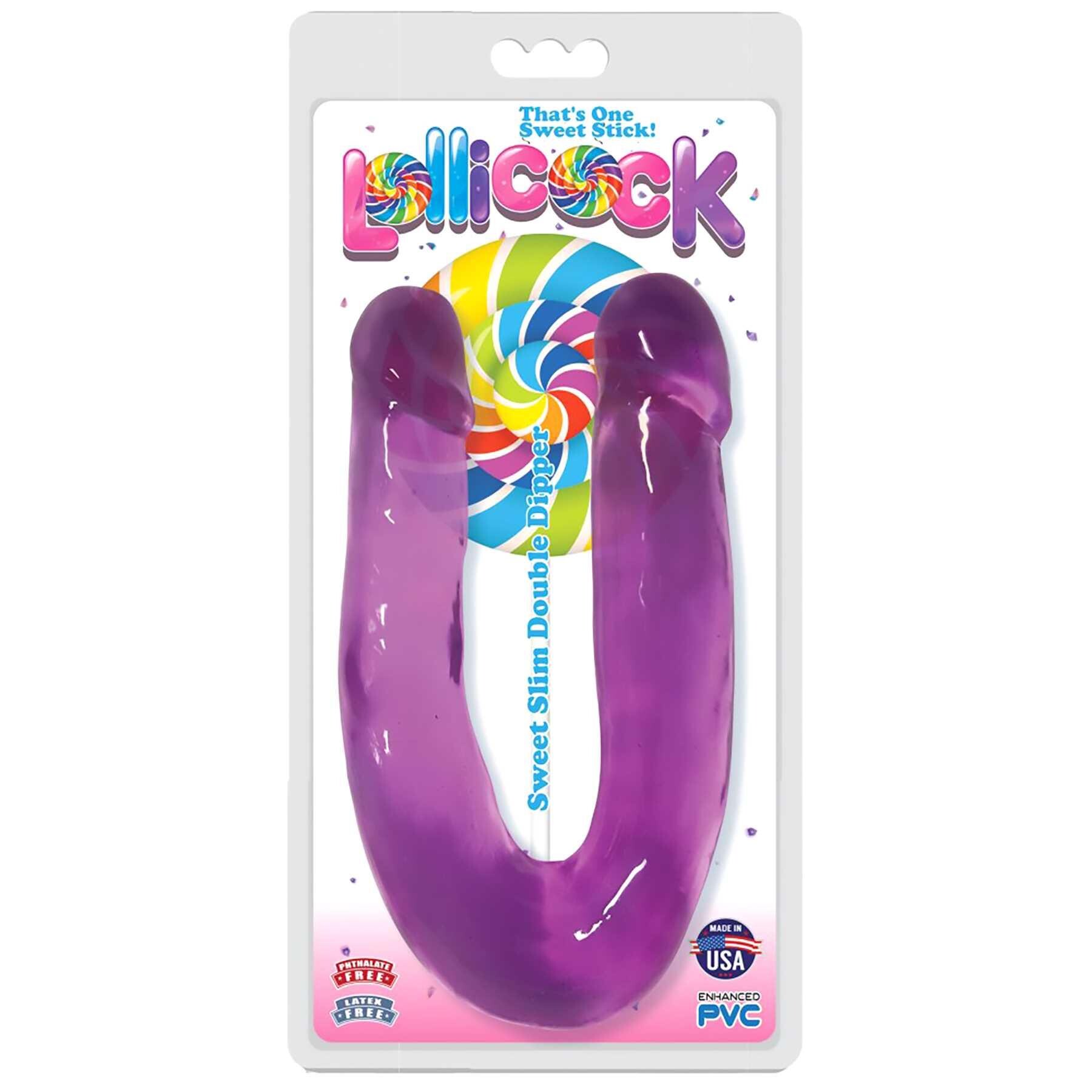 LOLLICOCK DOUBLE DIPPER DILDO purple package