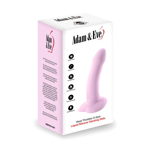 Adam & Eve Heart Throbber Liquid Silicone Vibrating G-Spot Dildo box