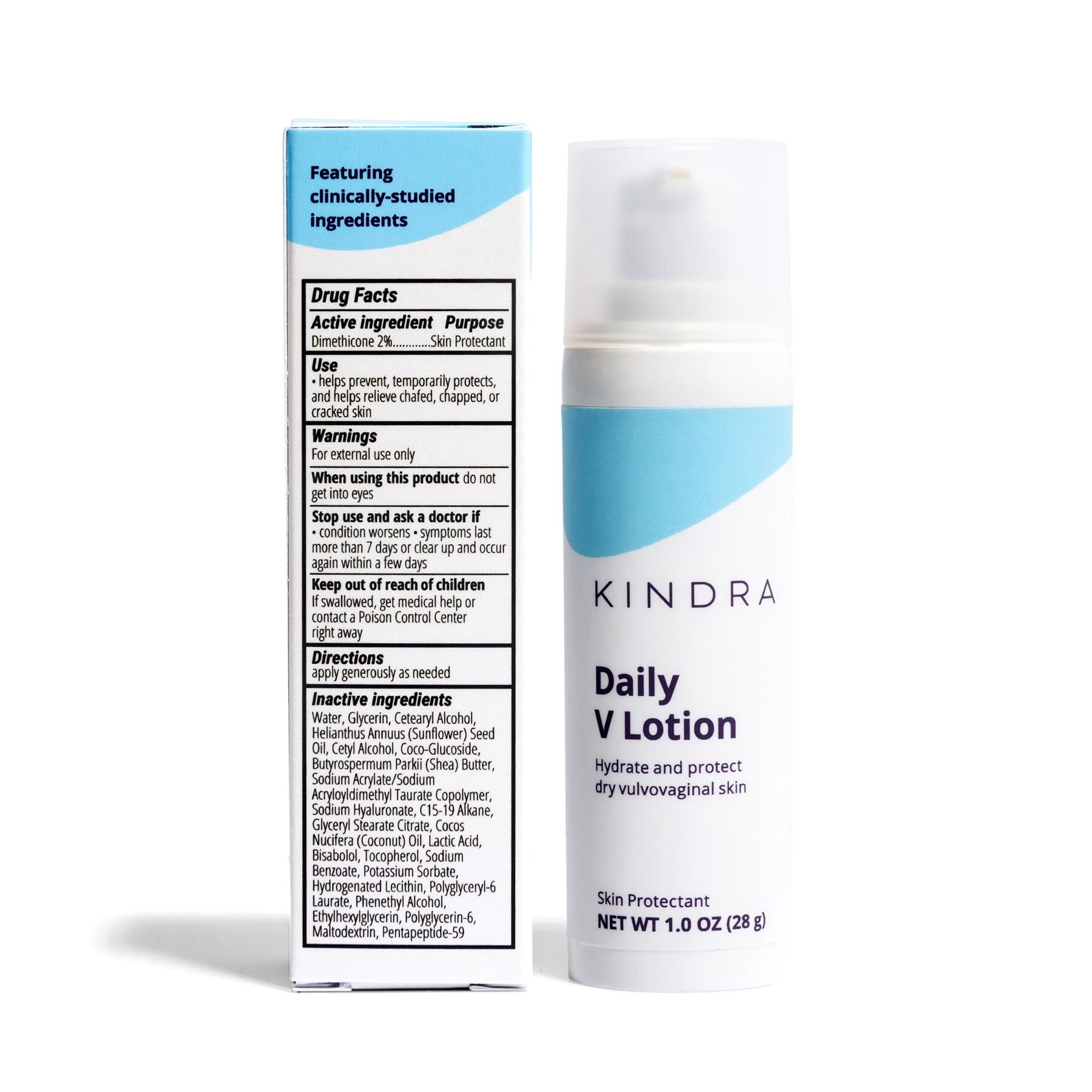 The Daily Vaginal Lotion back with box