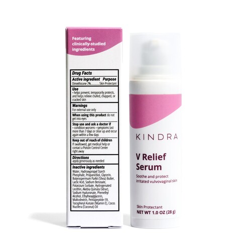 V Relief Serum bottle with back