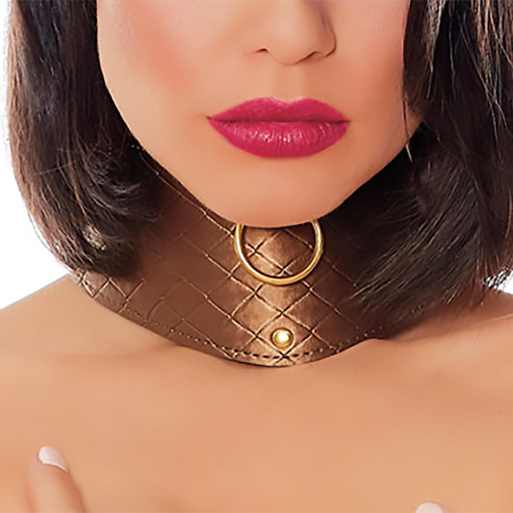 Look At Me Bronze Posture Collar on model
