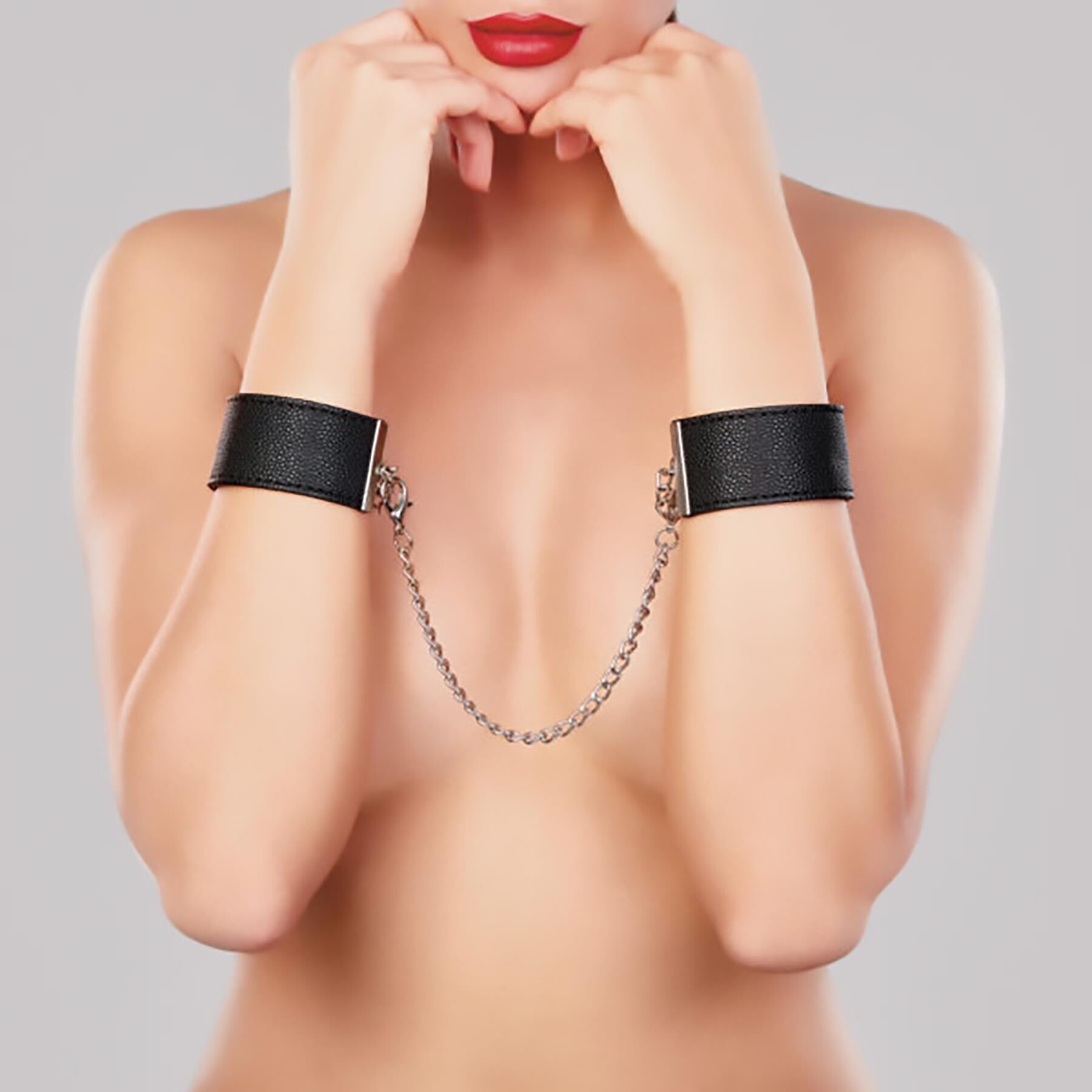 Adore Lust In Love Cuffs on model