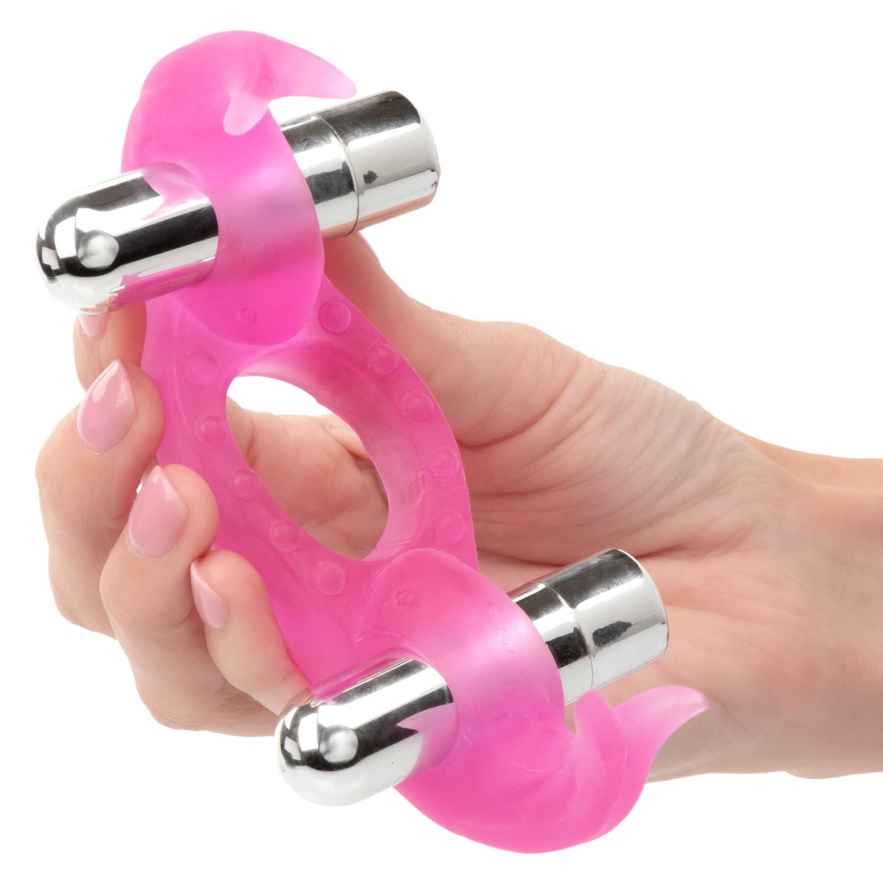 Silicone Triple Orgasm Penis Ring hand held