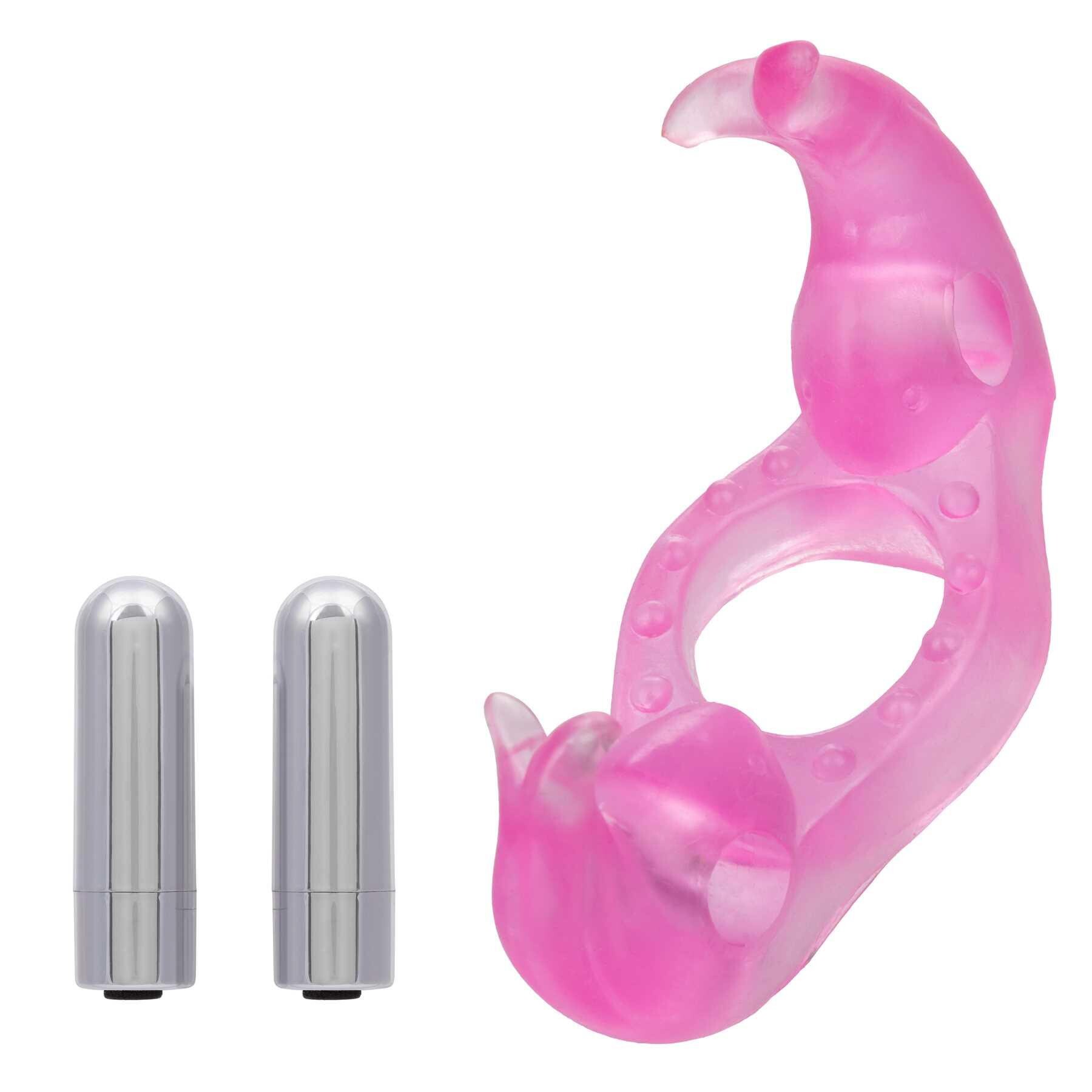 Silicone Triple Orgasm Penis Ring with bullets