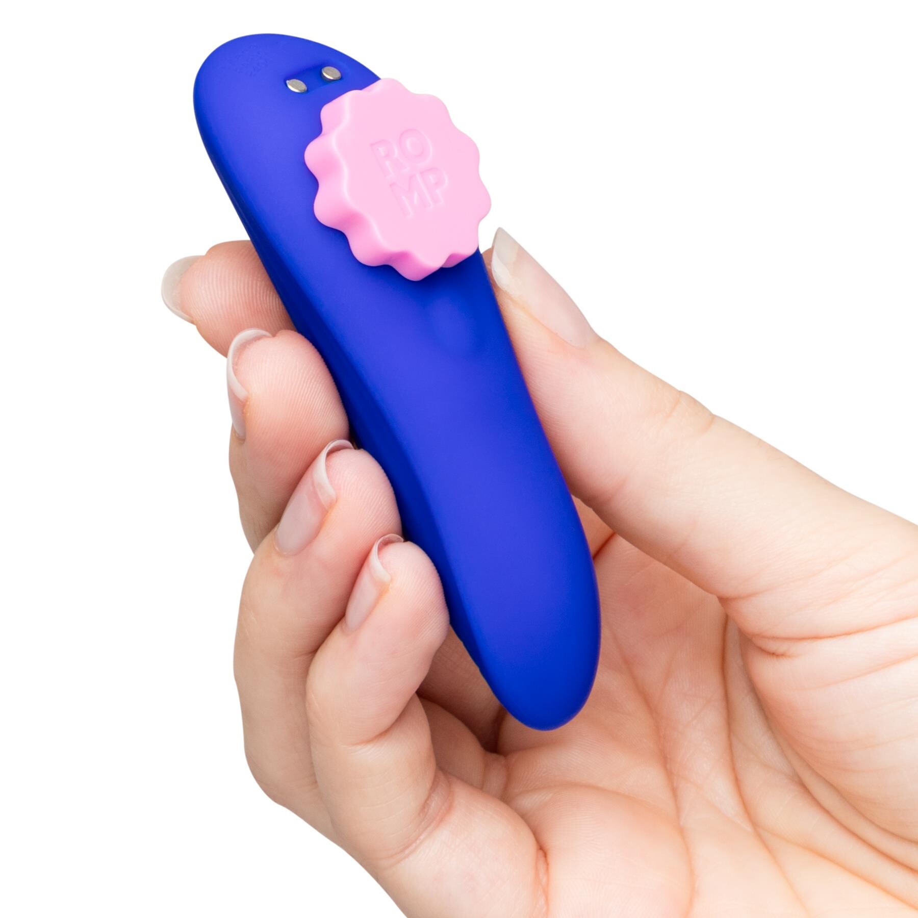 Romp Party Panty Vibrator in hand view 1