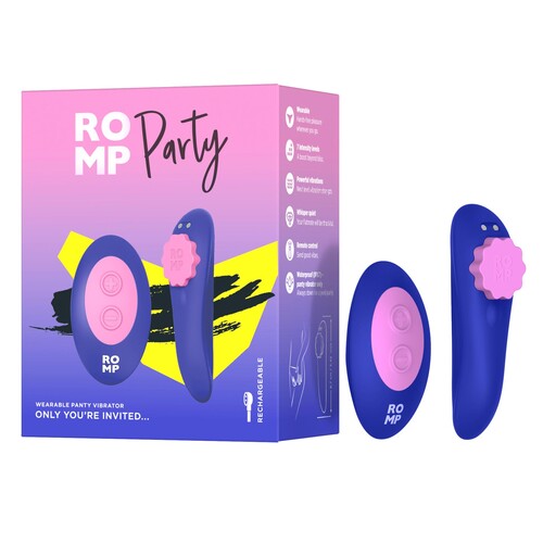 Romp Party Panty Vibrator with remote and package