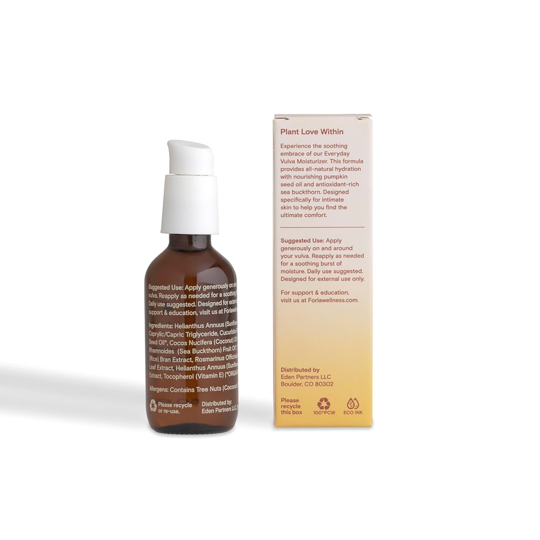 Everyday Hydrating Vulva Moisturizer with Organic Botanicals back