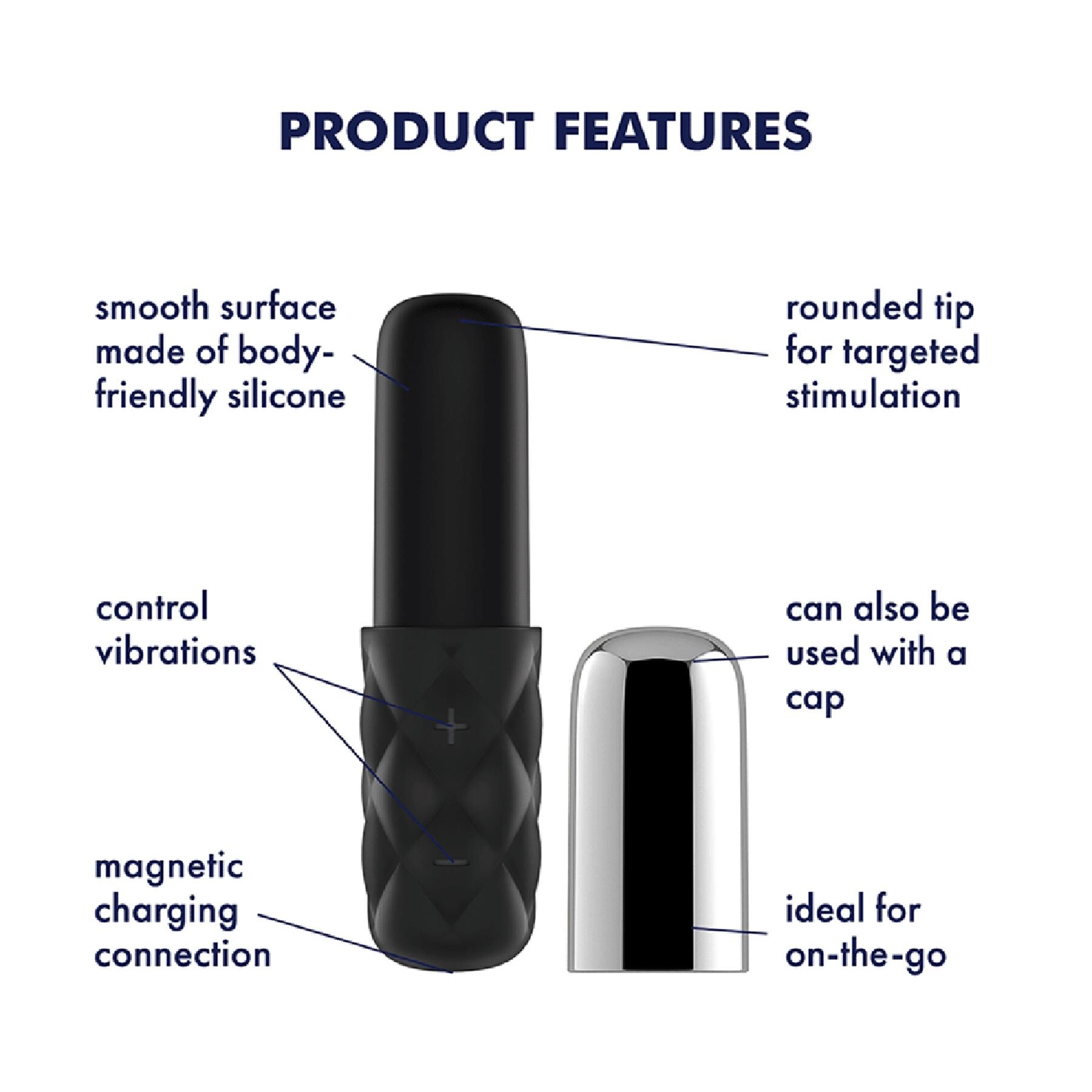 Satisfyer Mini Rechargeable Bullet silver features