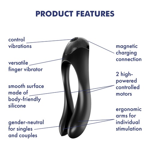 Satisfyer Candy Cane Finger Vibrator features