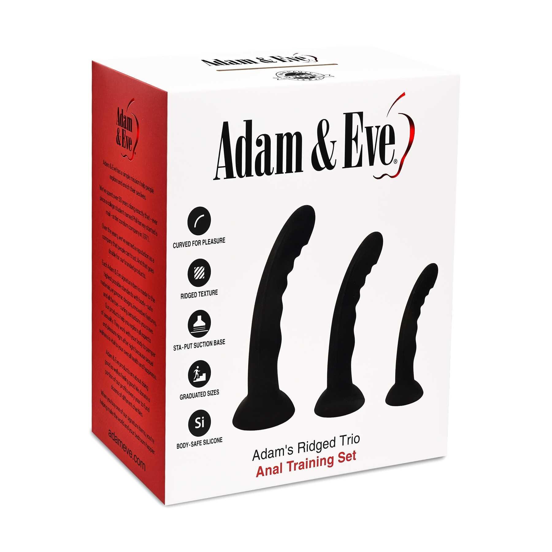 ADAM'S RIDGED TRIO PROSTATE ANAL TRAINER KIT packaging