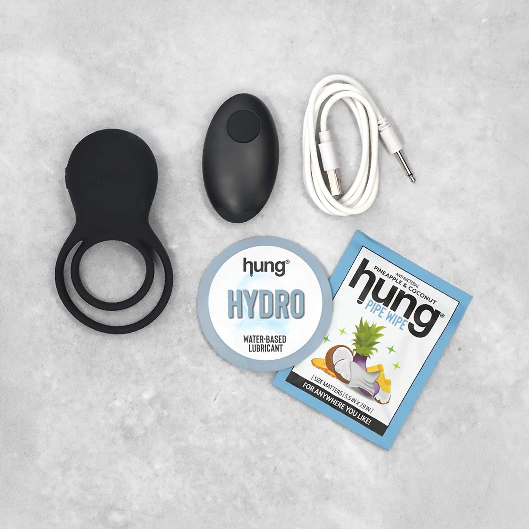 HUNG VIBRATING DOUBLE RING WITH REMOTE CONTROL