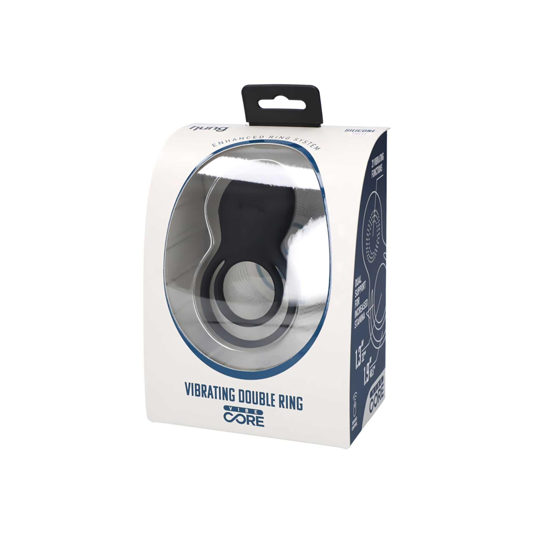 HUNG VIBRATING DOUBLE RING WITH REMOTE CONTROL packaging