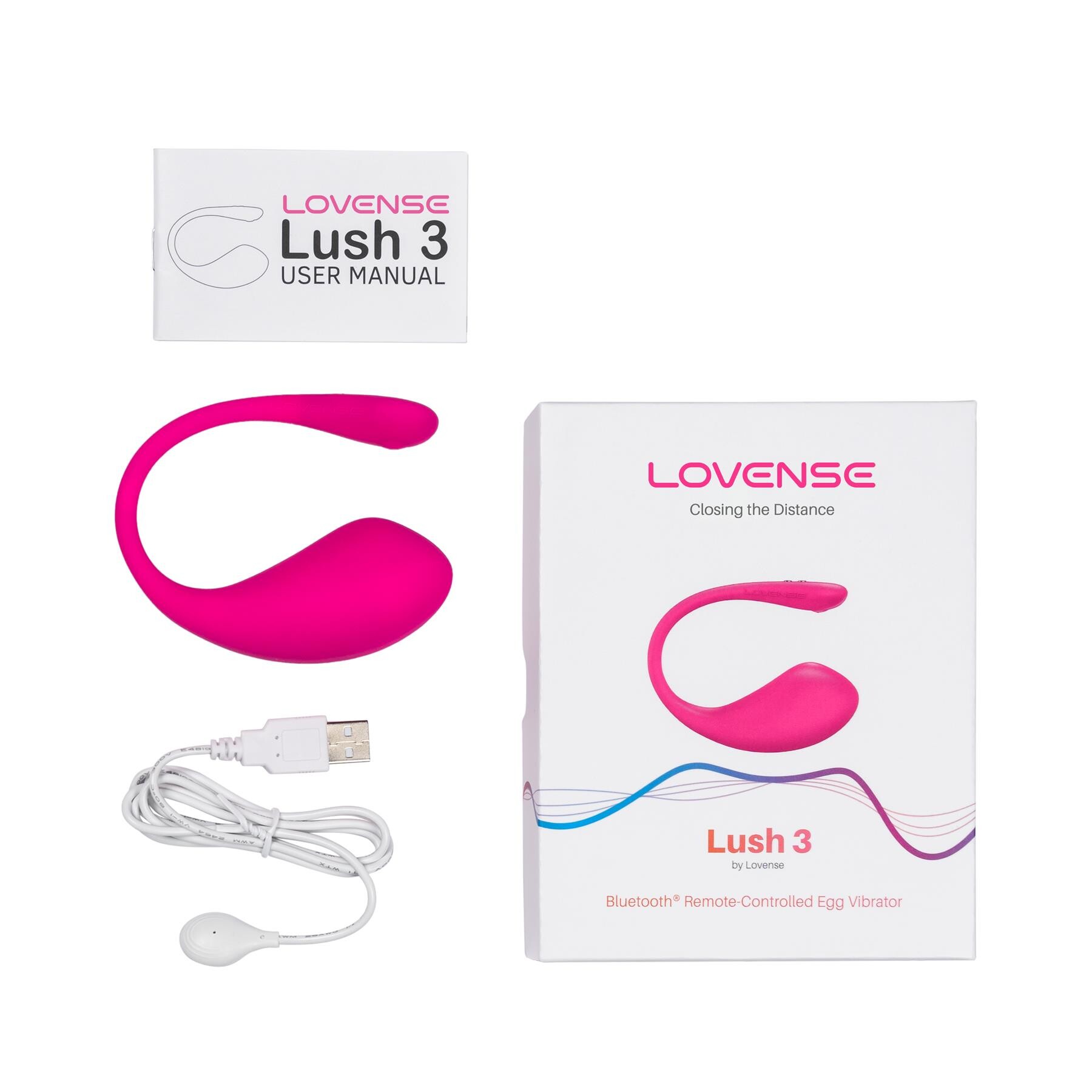 Lovense Lush 3 Bluetooth Bullet Vibrator With accessories