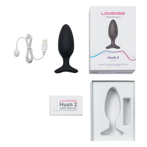 Lovense Hush 2 Bluetooth Vibrating Butt Plug whats inside package