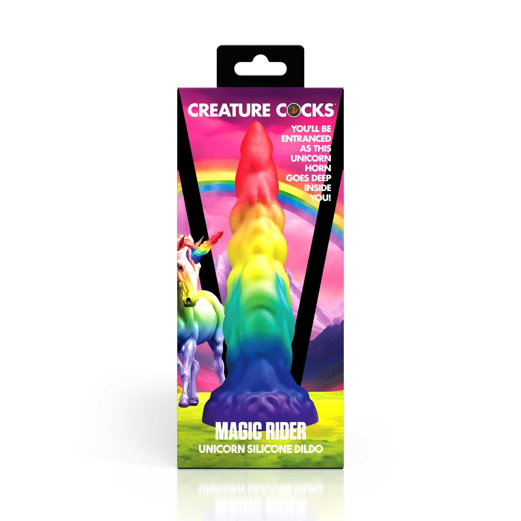 CREATURE COCKS MAGIC RIDER UNICORN SILICONE DILDO packaging