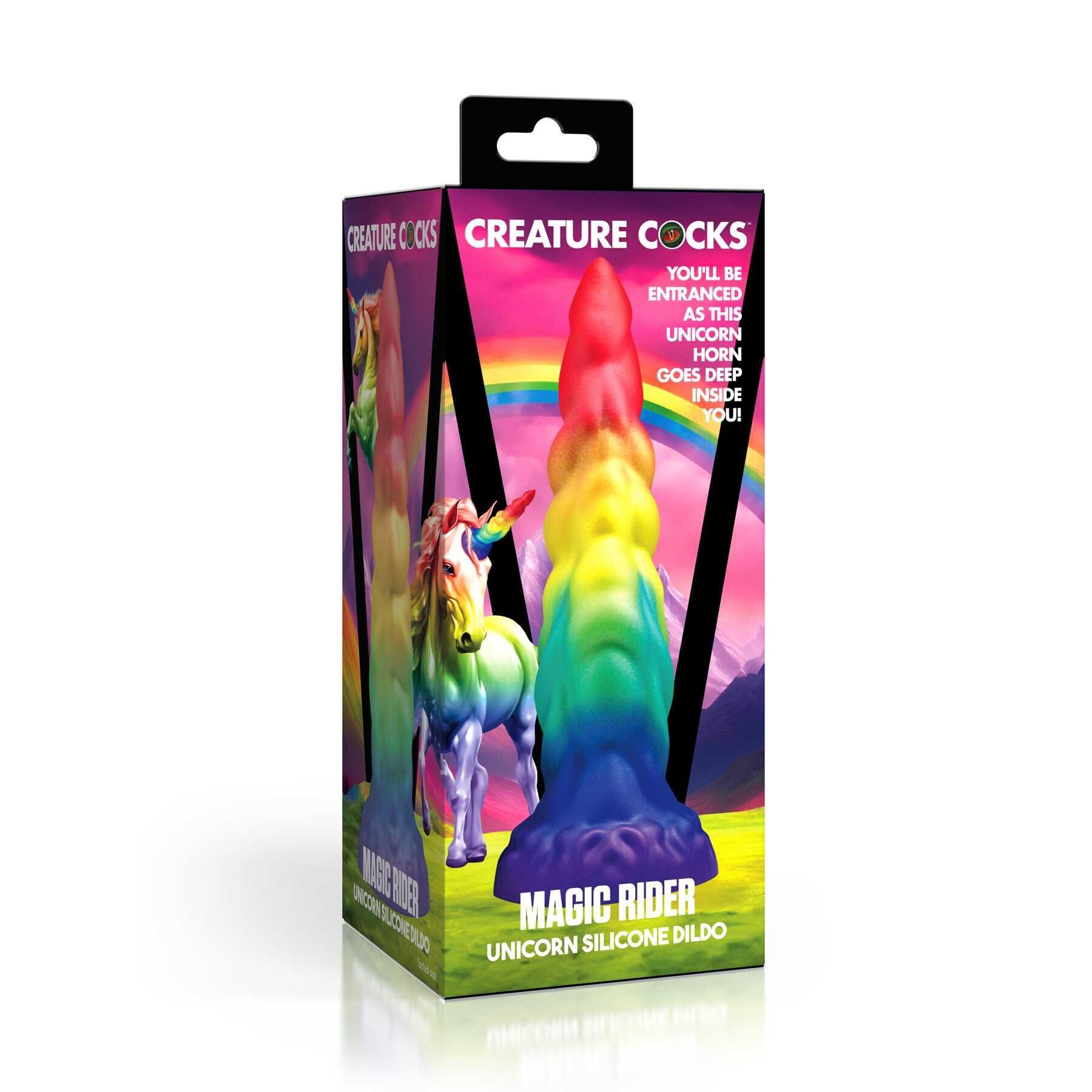 CREATURE COCKS MAGIC RIDER UNICORN SILICONE DILDO packaging