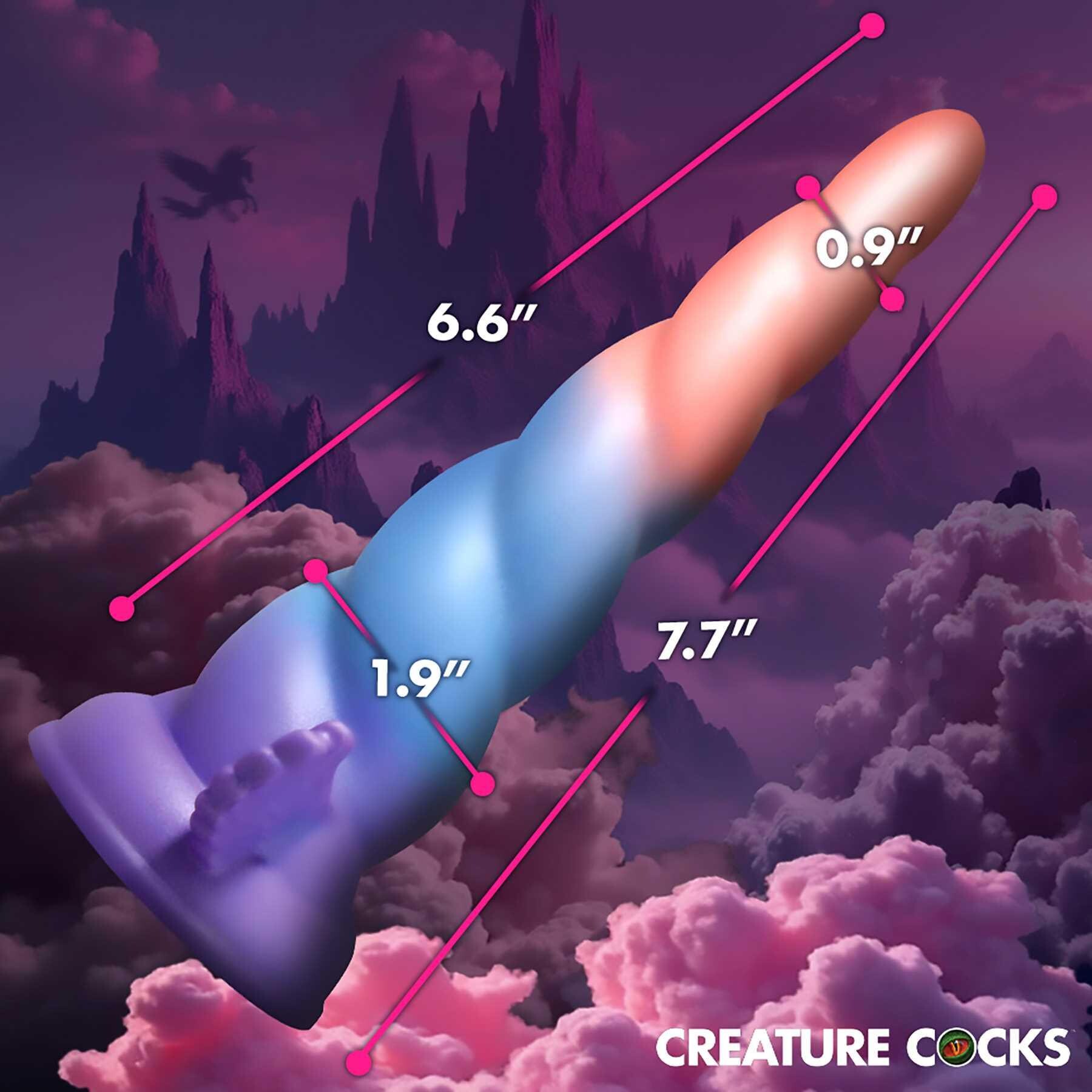 CREATURE COCKS DREAM RIDER SILICONE DILDO specs