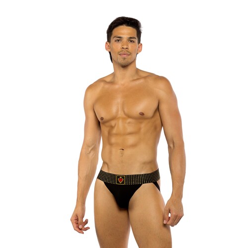 Sacred Heart jockstrap with studded Elastic front