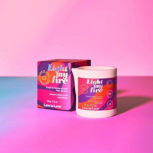 Light My Fire Sensual Massage Candle Lotus Flower