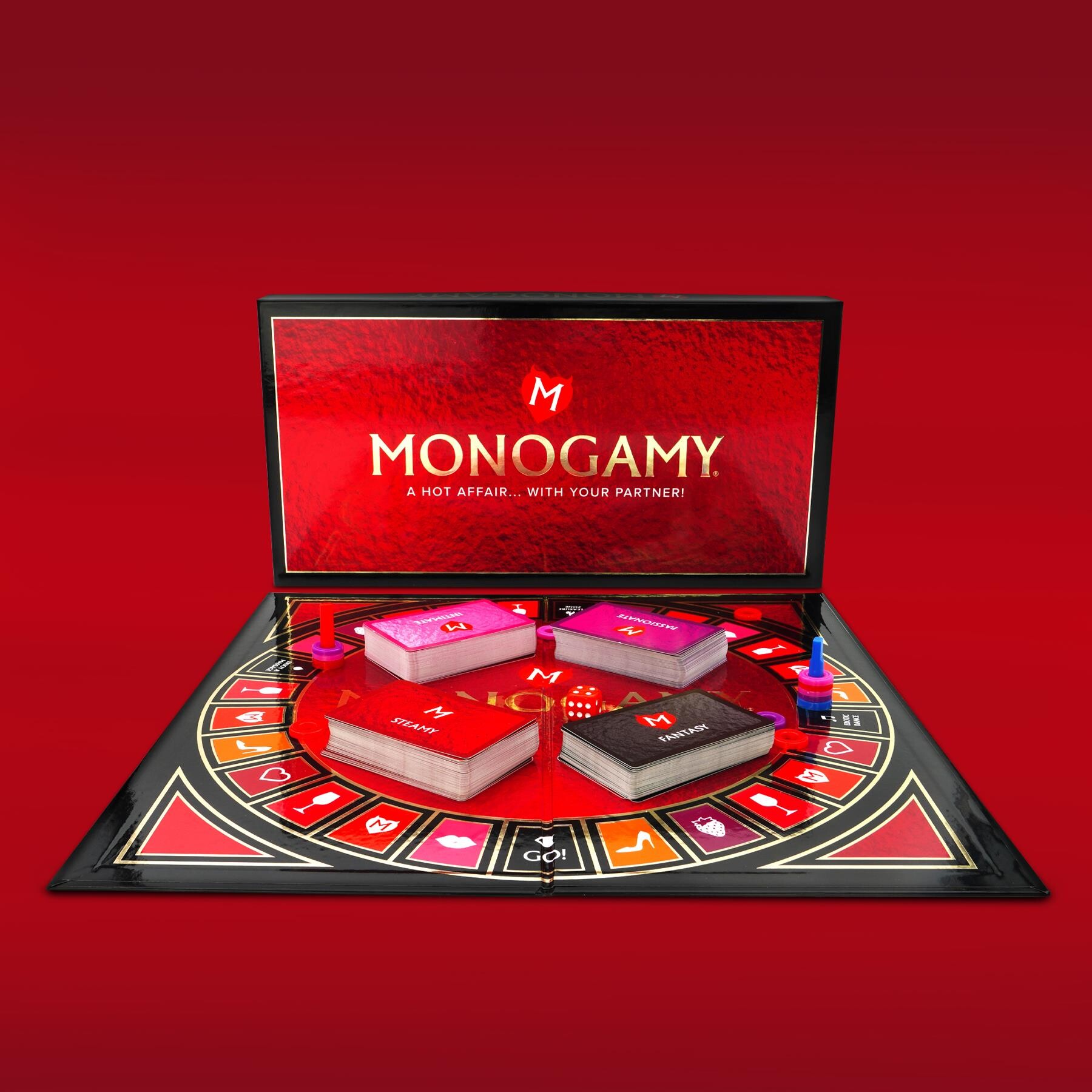 Monogamy A Hot Affair With Your Partner Game Box and game components English