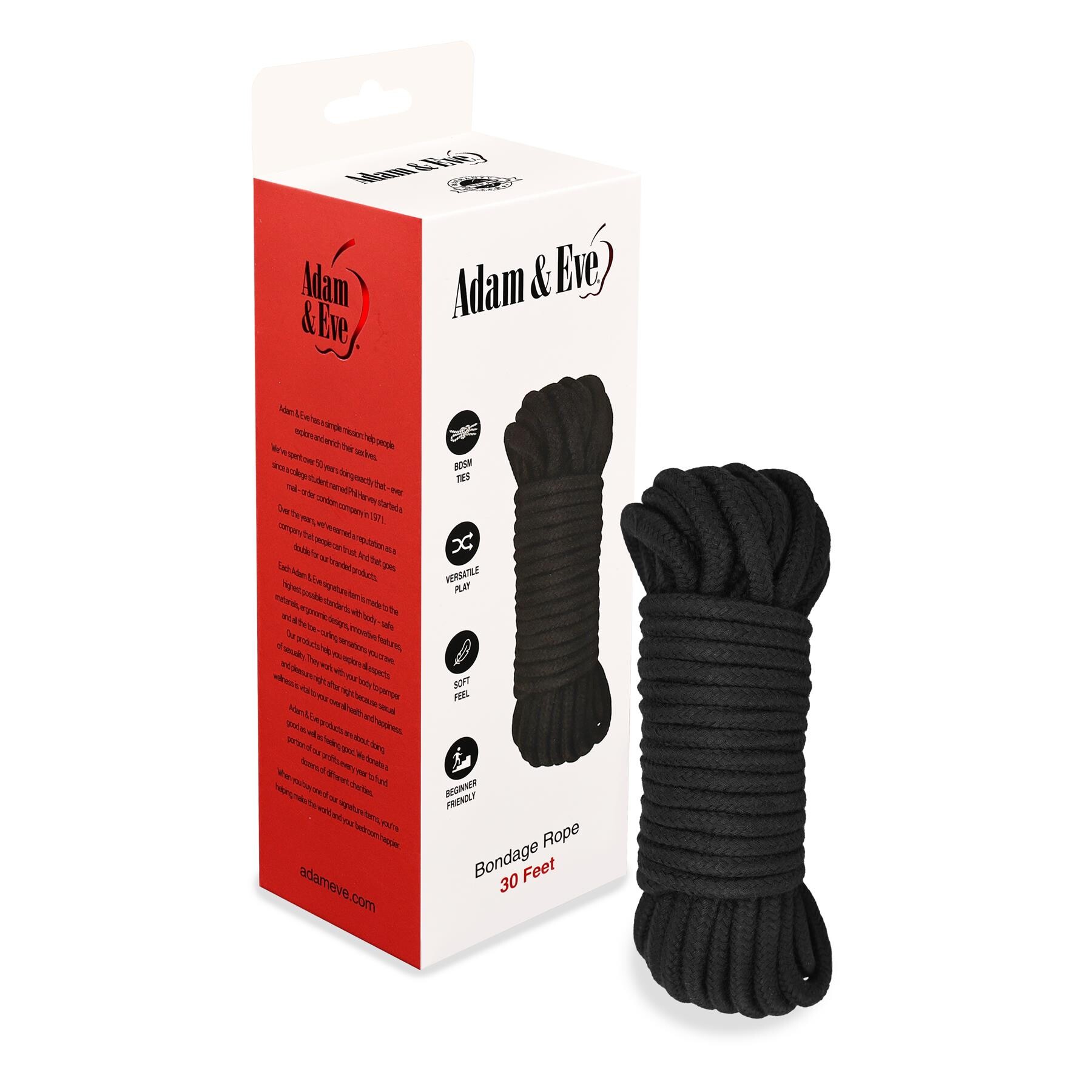 Adam & Eve 30ft Bondage Rope and package