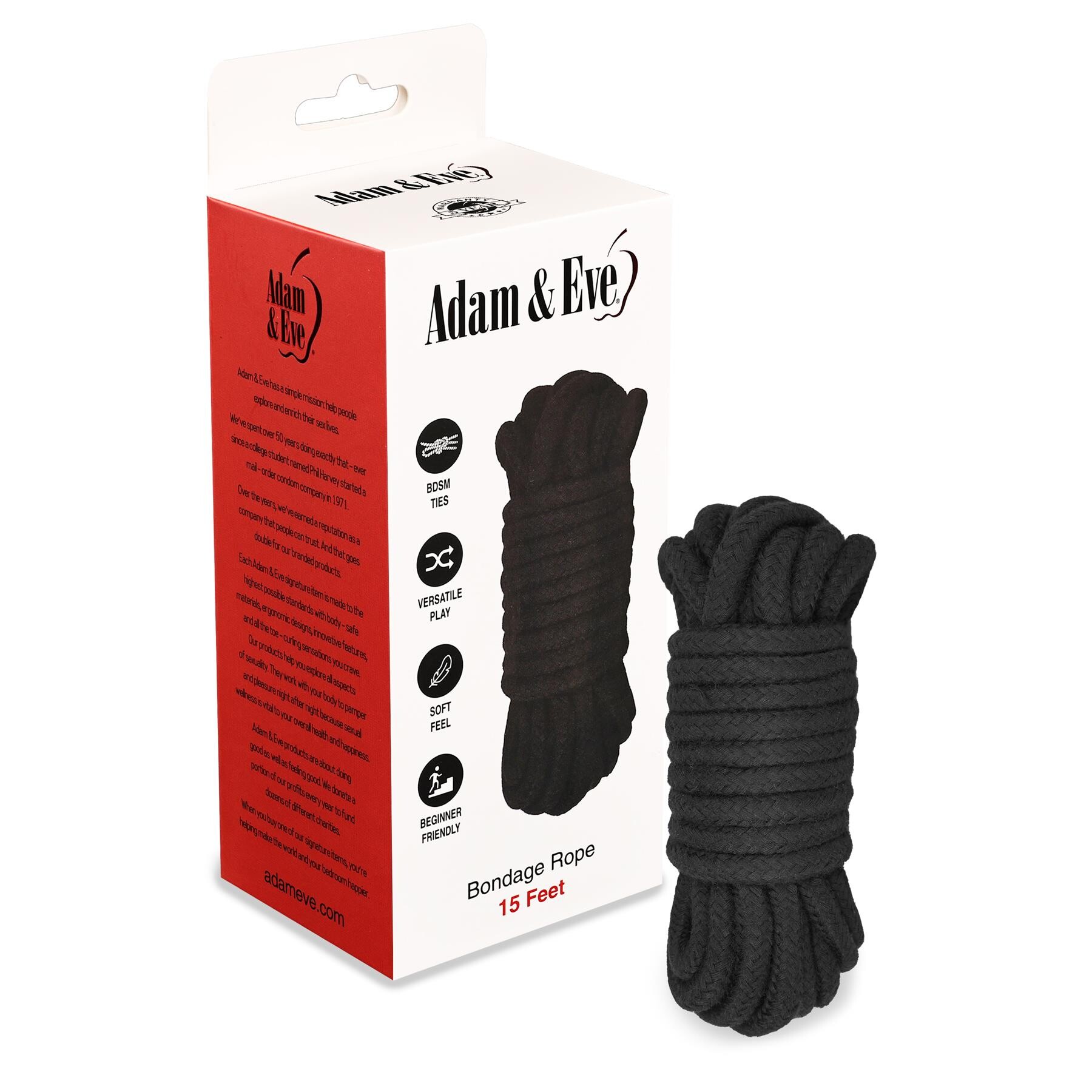 Adam & Eve 15ft Bondage Rope and package