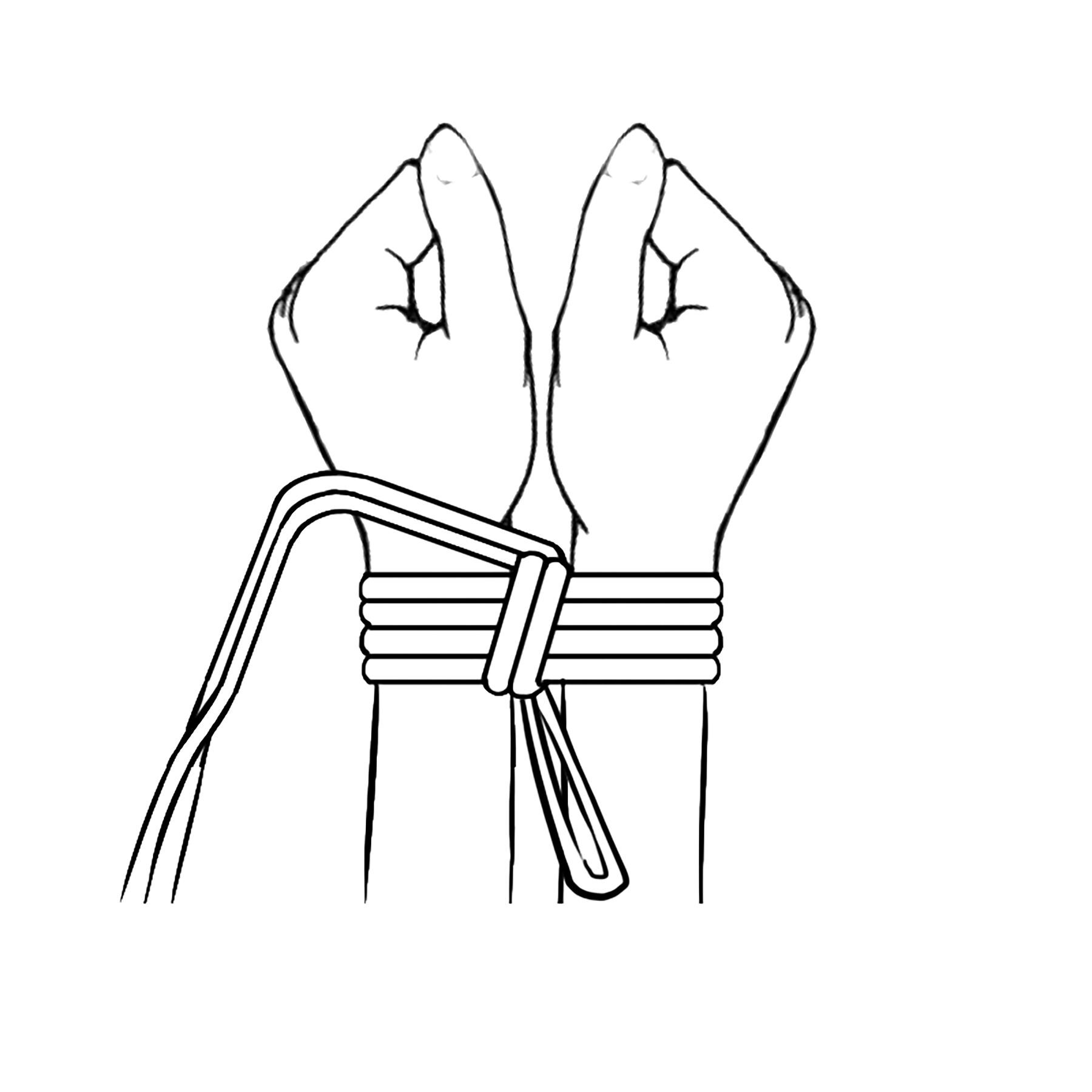 Adam & Eve 10ft Bondage Rope shown tied around ankles