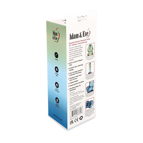 SENSUAL SEASIDE REALISTIC DILDO back of box