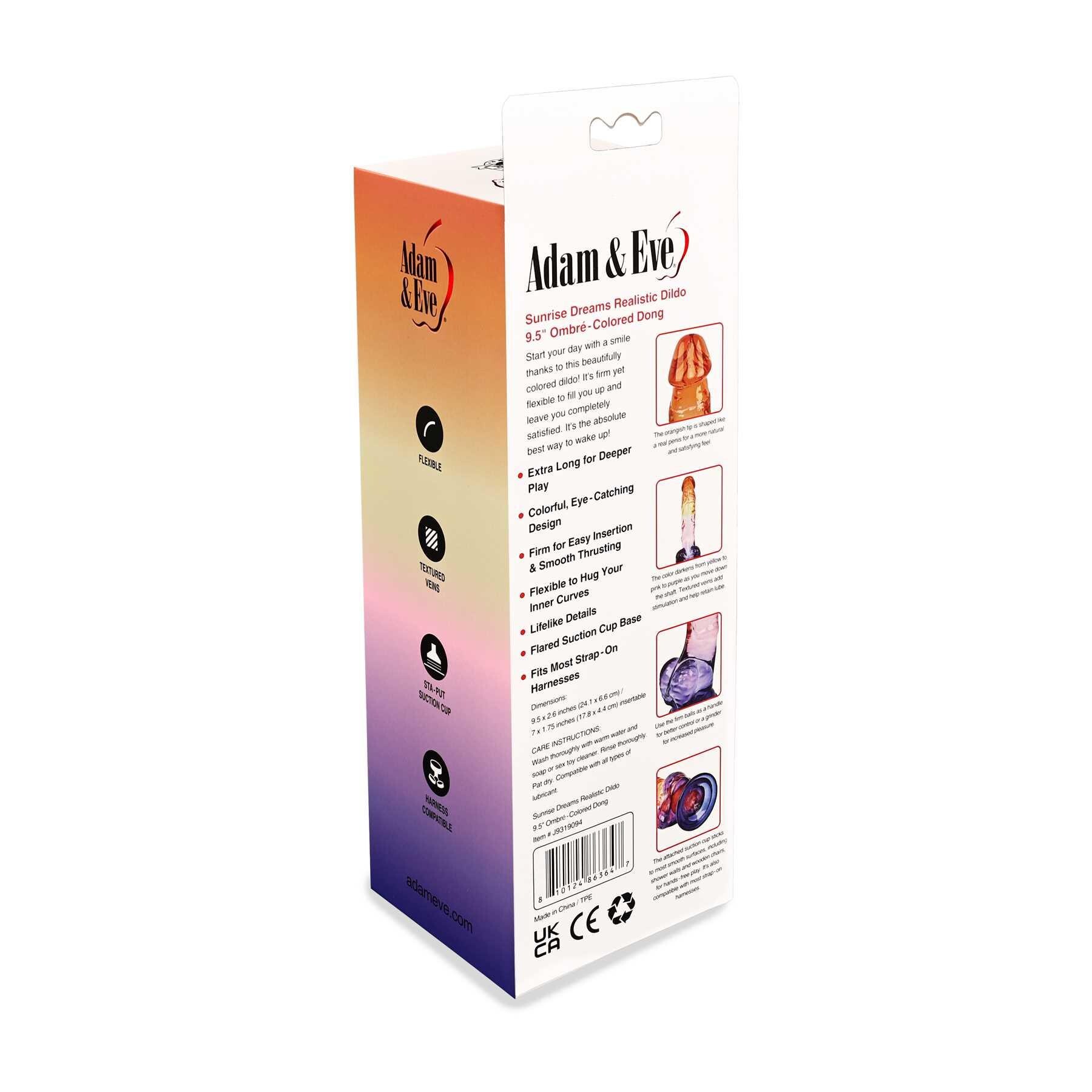SUNRISE DREAMS REALISTIC DILDO product packaging back