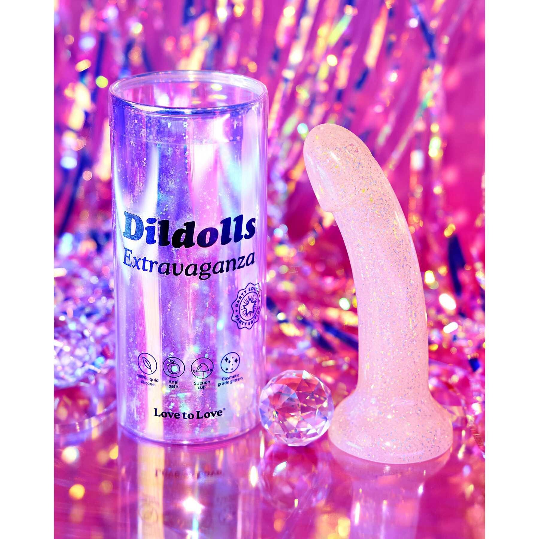 DILDOLLS EXTRAVAGANZA Liquid Silicone Dildo with packaging