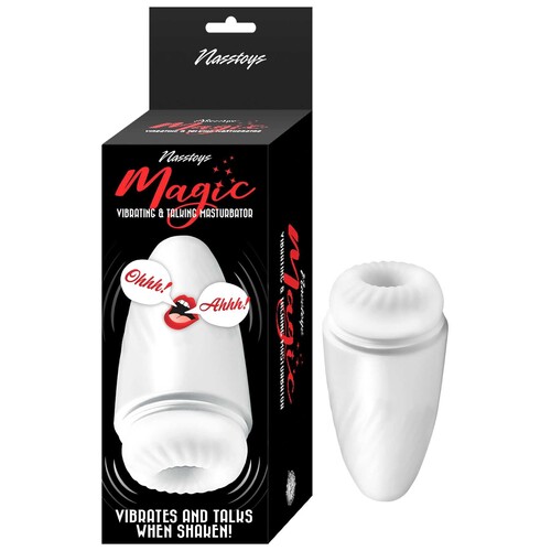 Magic Vibrating & Talking Masturbator packaging