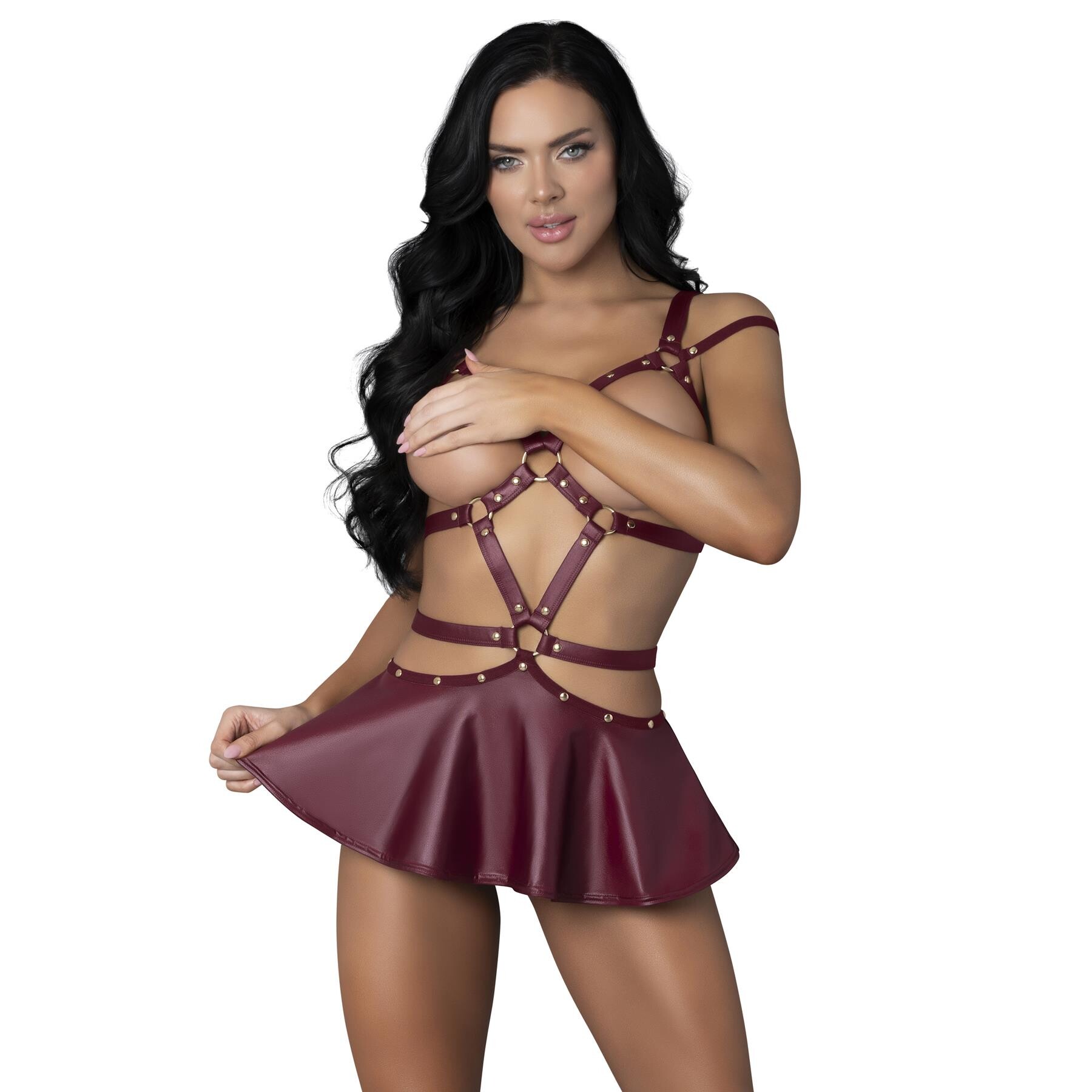 Lust Iris cage mini dress front