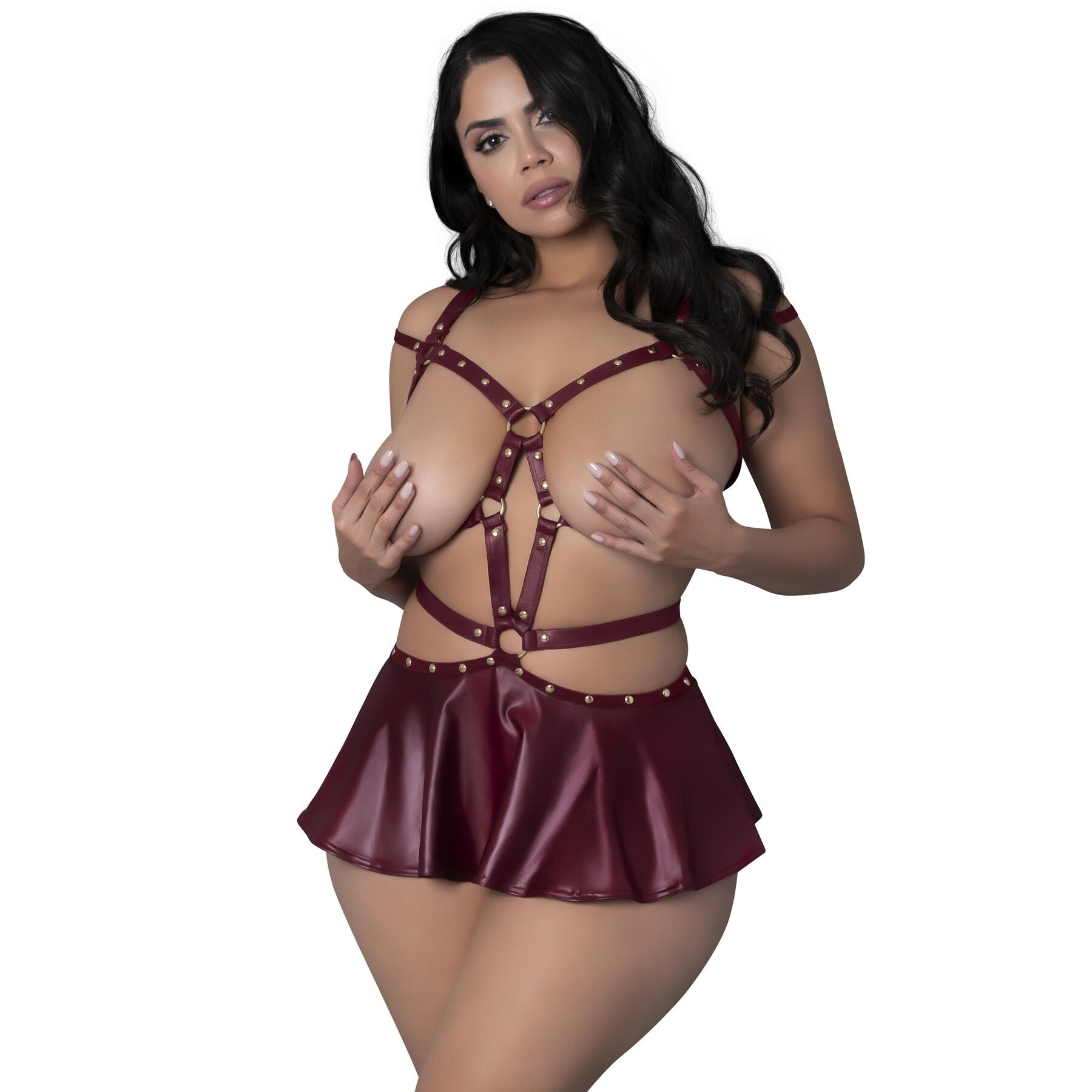 Lust Iris cage mini dress q front
