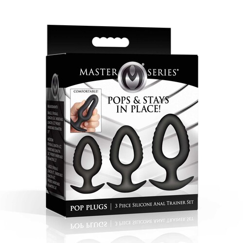 Pop Plugs 3 Piece Hollow Silicone Anal Trainer Set packaging