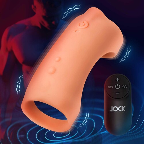 Vibrating Silicone Penis Sleeve with Remote white