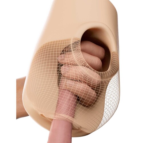 PDX Plus Pussy Pounder Squeeze Stroker white demonstration