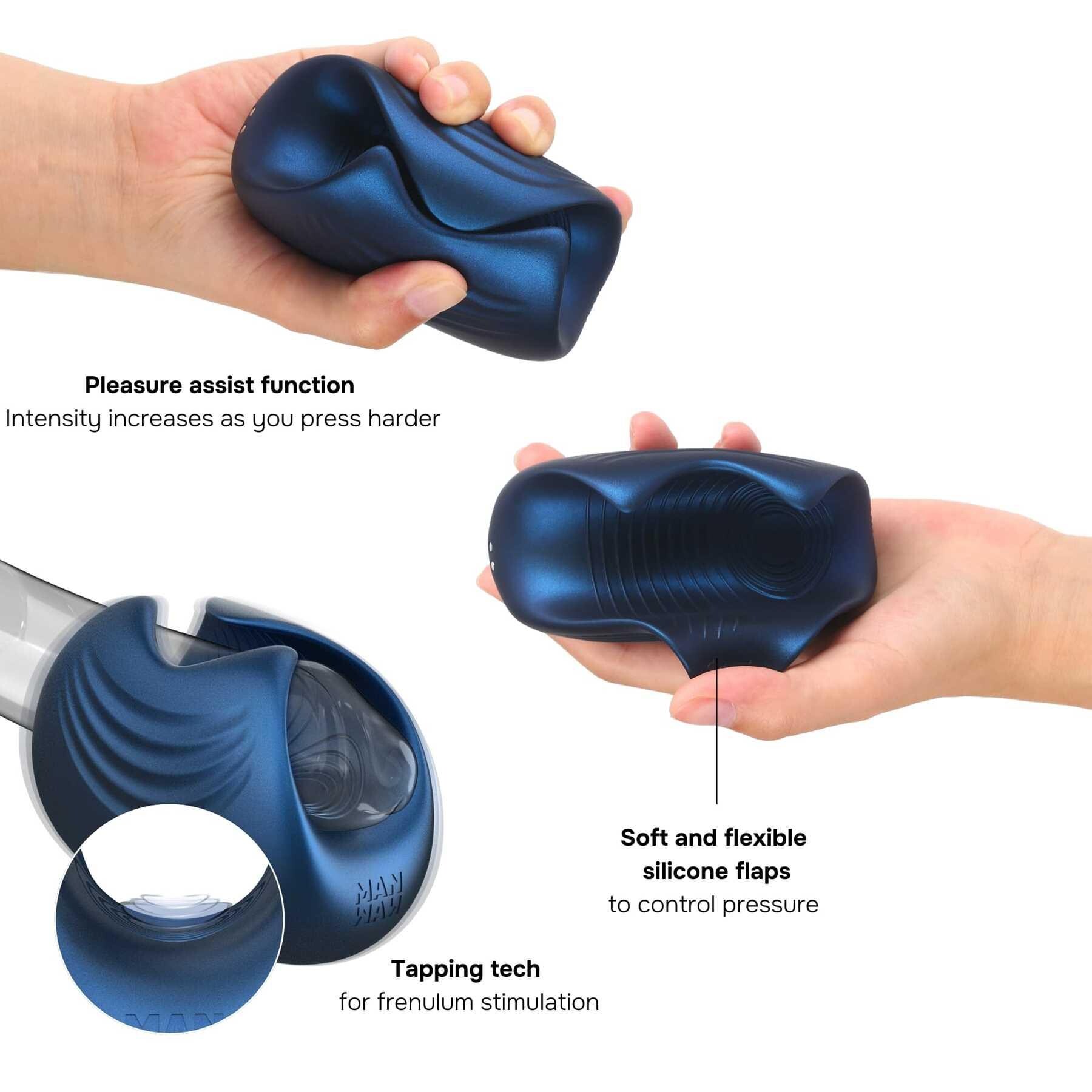 ManMan Sub One Tapping Stimulator blue hand held specs