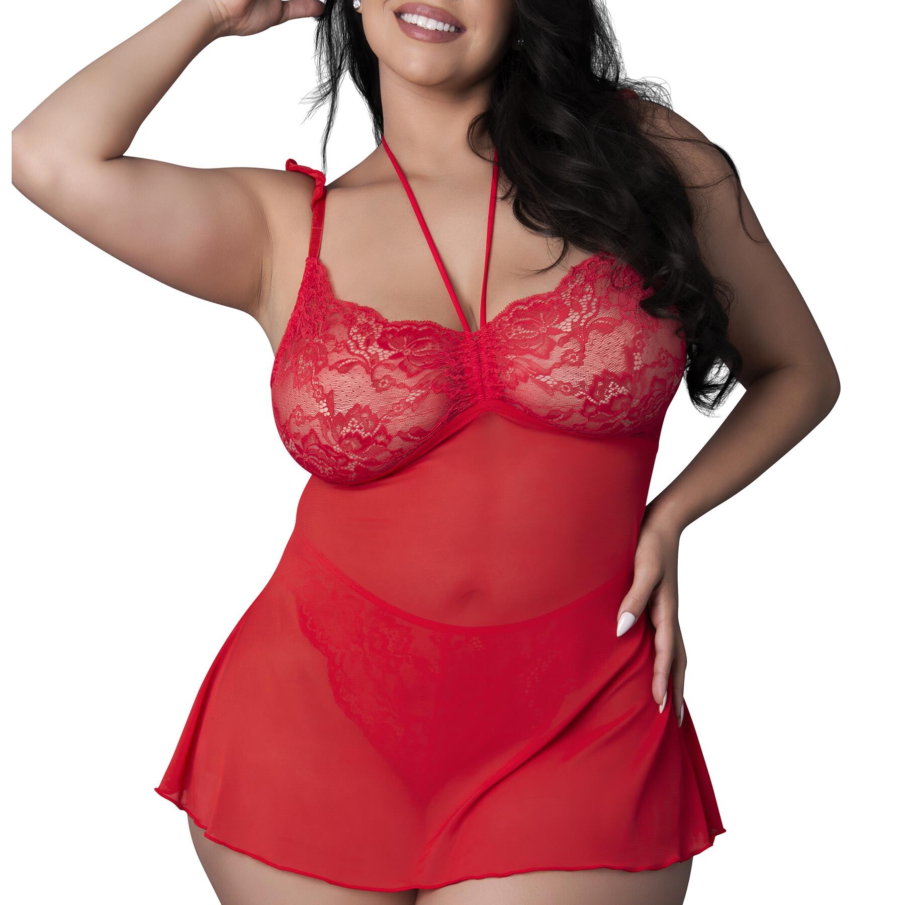 Sugar High Baby Doll & Thong Set queen size front close up