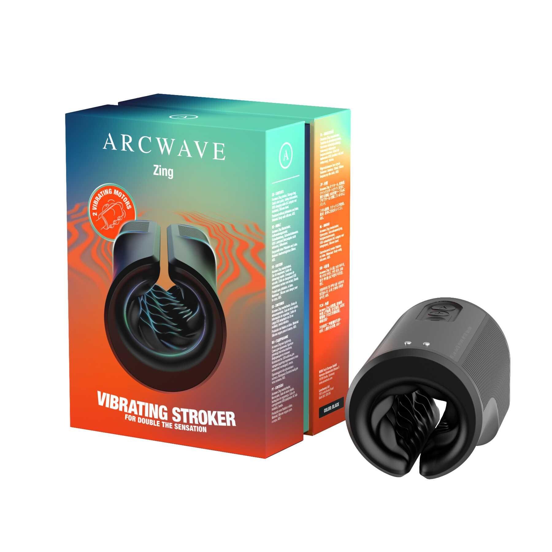 Arcwave Zing Vibrating Stroker product with package