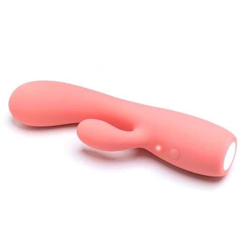 Groovy Glow Ups Curvie Dual Stimulating Vibrator - Showing LED Light on Bottom