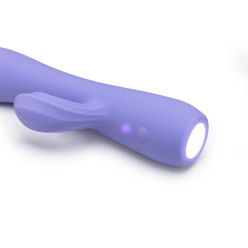 Groovy Glow Ups Wavie Dual Stimulating Vibrator - Showing LED Light at Bottom