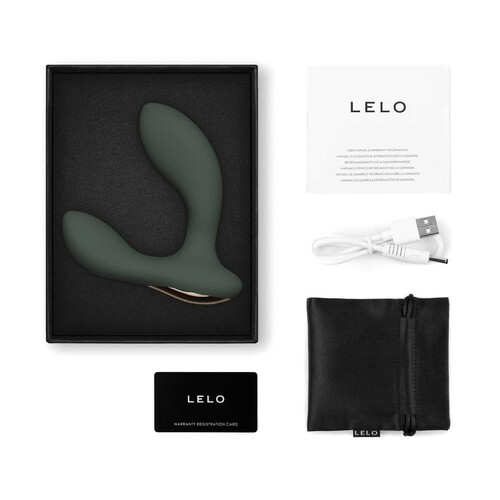 LELO Hugo 2 Prostate Massager teal with accessories