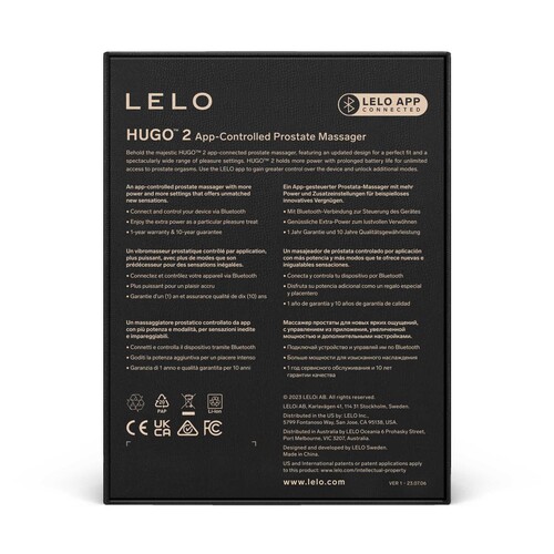 LELO Hugo 2 Prostate Massager specs
