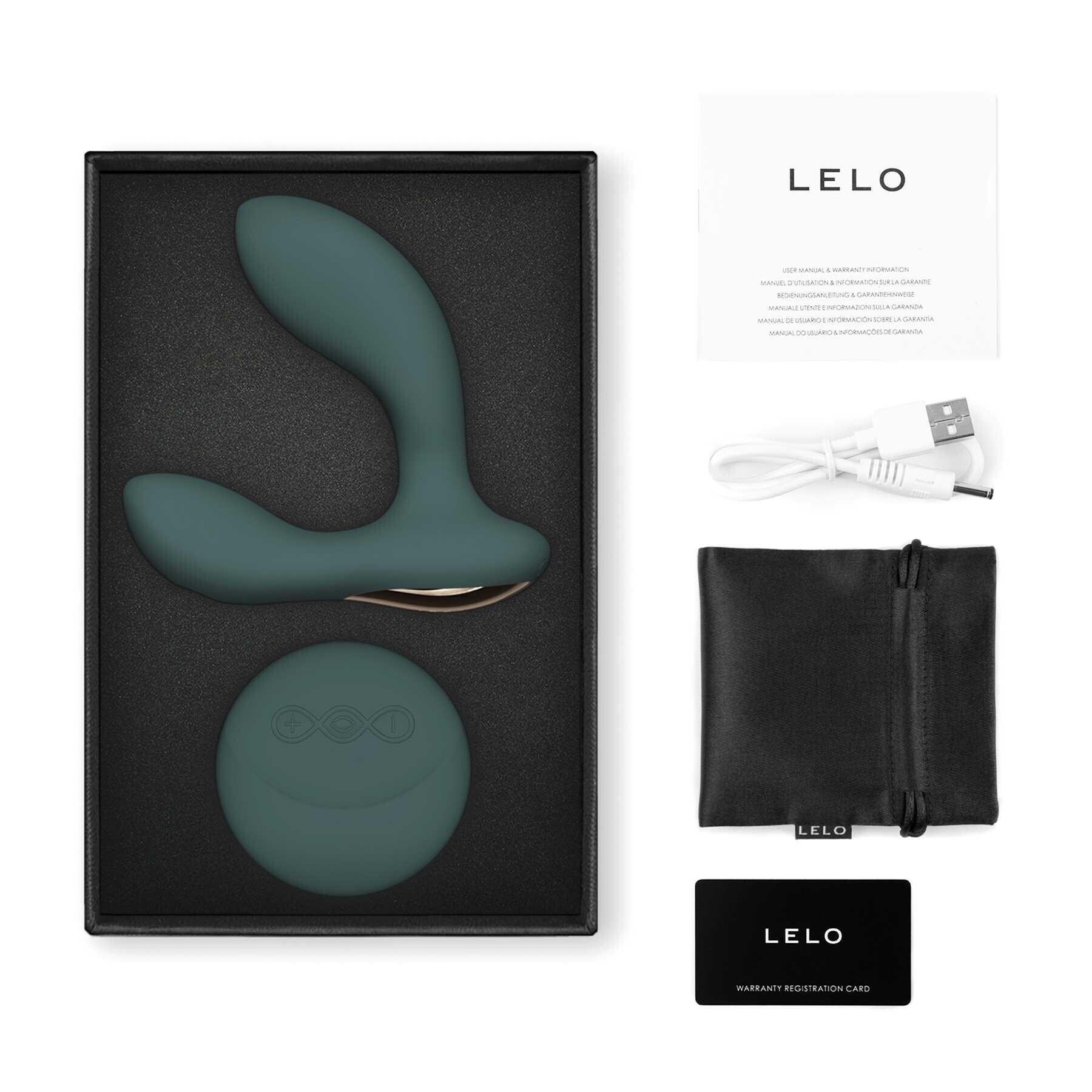 LELO Hugo 2 Prostate Massager w/ Remote with accessories  teal